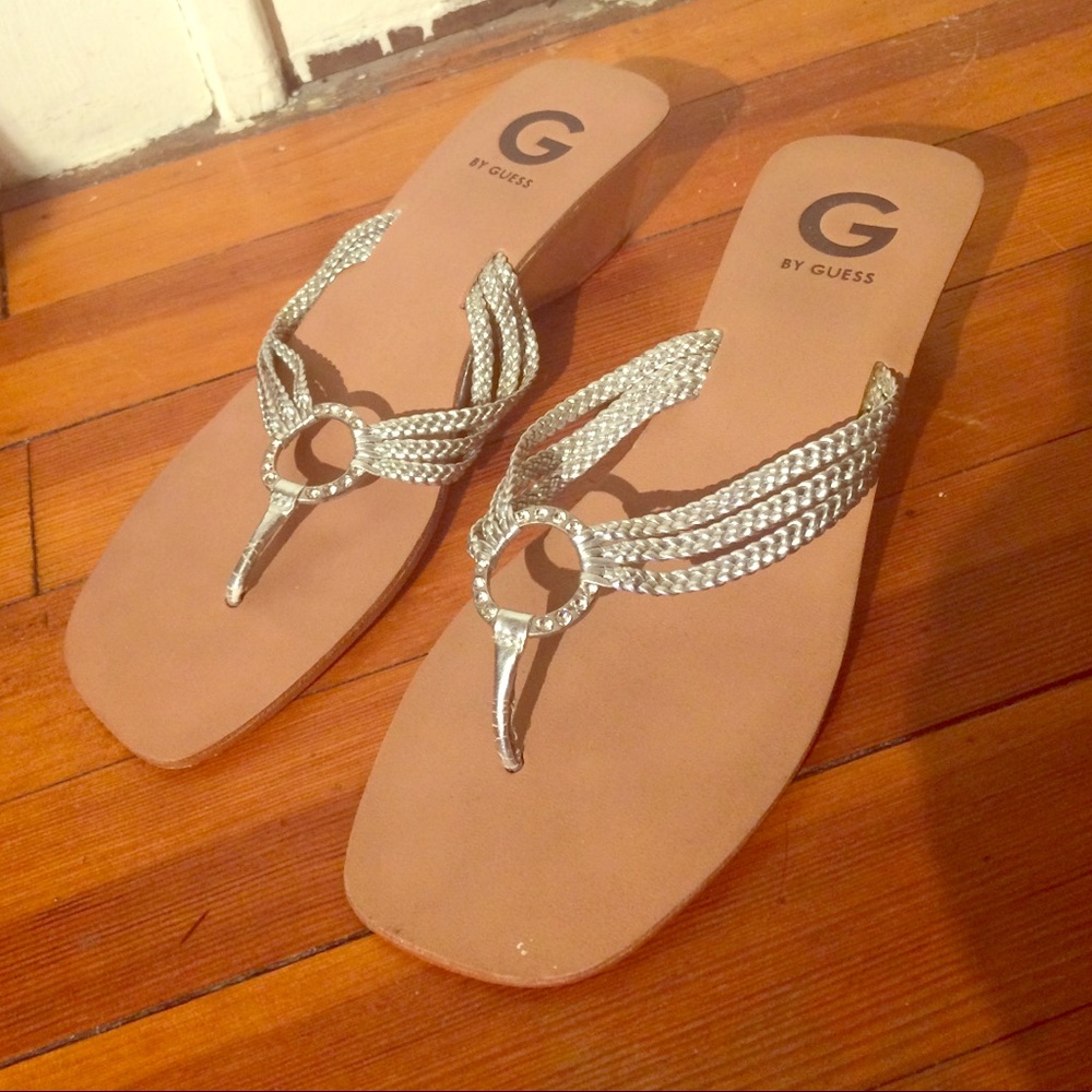 G by Guess Sandals (silver)